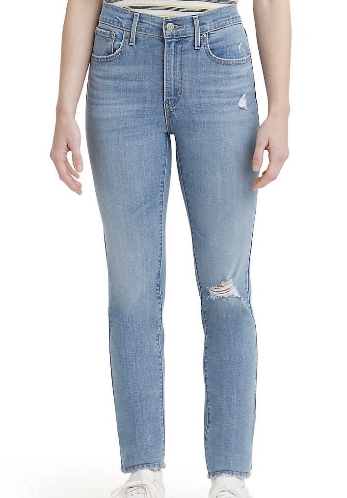 Ripped Distressed Slim Straight  Hypersoft $70 16