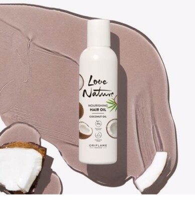 ORIFLAME LOVE NATURE NOURISHING HAIR OIL - COCONUT OIL strapaziertes & trockenes Haar
