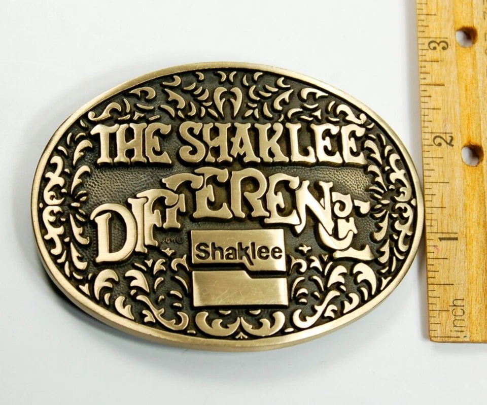 Shaklee Difference Award Design Metals brass belt buckle western - Image 3 of 4