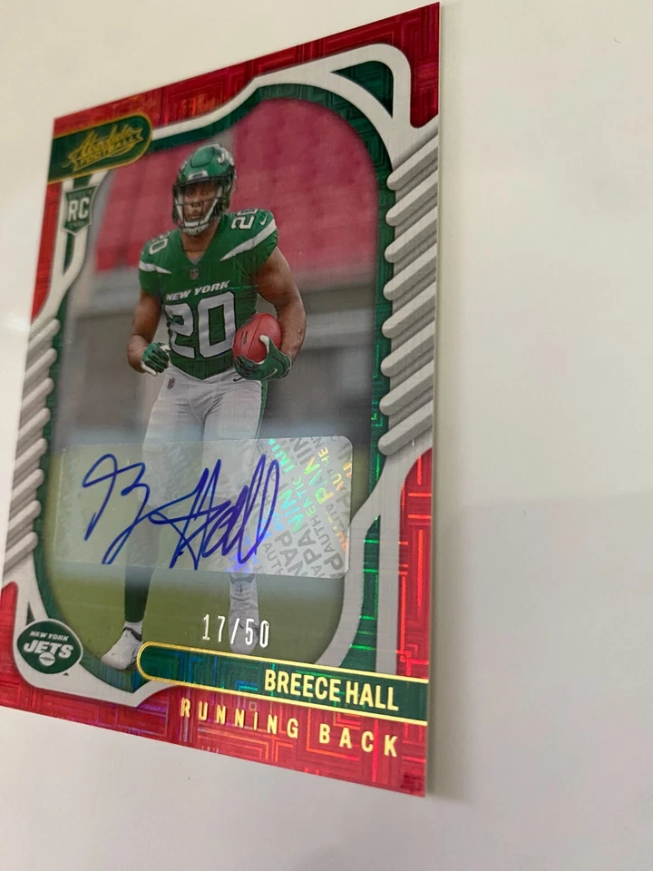 2022 Panini Absolute - Rookies Red Signatures #114 Breece Hall /50 - Image 3 of 4