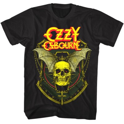 Ozzy Osbourne Skull Bat Wings Men's T Shirt | eBay