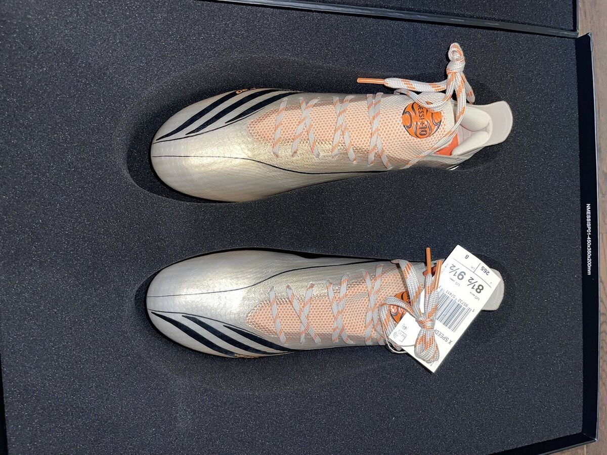 Adidas Mens Rare X Speedflow Messi.1 FG GX0216 Gold Soccer Adidas Mens Rare X Speedflow Messi.1 FG GX0216 Gold Soccer