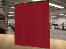 Economy Burgundy Curtain Panel/Partition, 8 H x 4  W, Non-FR