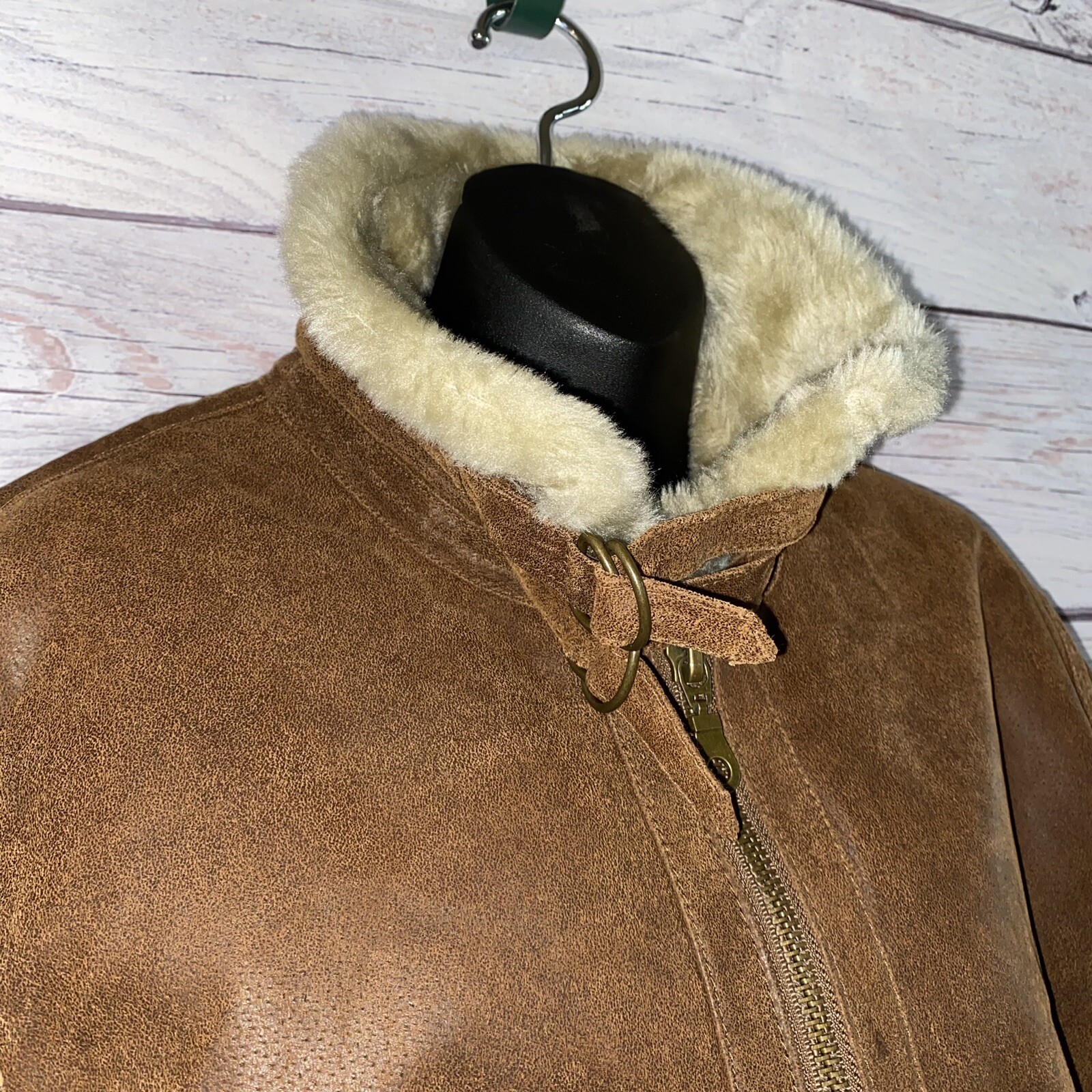 Ameri Mode Womens Leather Jacket Size Small Brown… - image 3