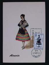 SPAIN MK 1967 TRAJES ALMERIA COSTUME COSTUMES MAXIMUM CARD MAXI CARD MC c6078