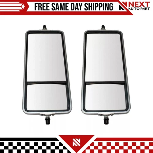 New 16x7 Stainless Steel West Coast Convex Mirror Bubble Set For 1979-2019 Ford