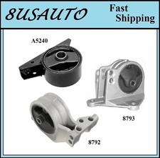 3pcs Motor Trans Mount Fit 1995-1998 Eagle Talon 2.0l Turbo - Manual Trans