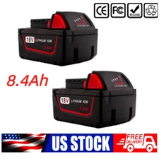 100% NEW 2 PACK 18V 8.4Ah Battery for Milwaukee 48-11-1850 48-11-1862 48-11-1840
