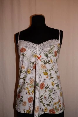 ANTIGEL Trägertop Hemdchen Top LIBERTÈ EN FLEUR mit Spitze fleur du matin NEU