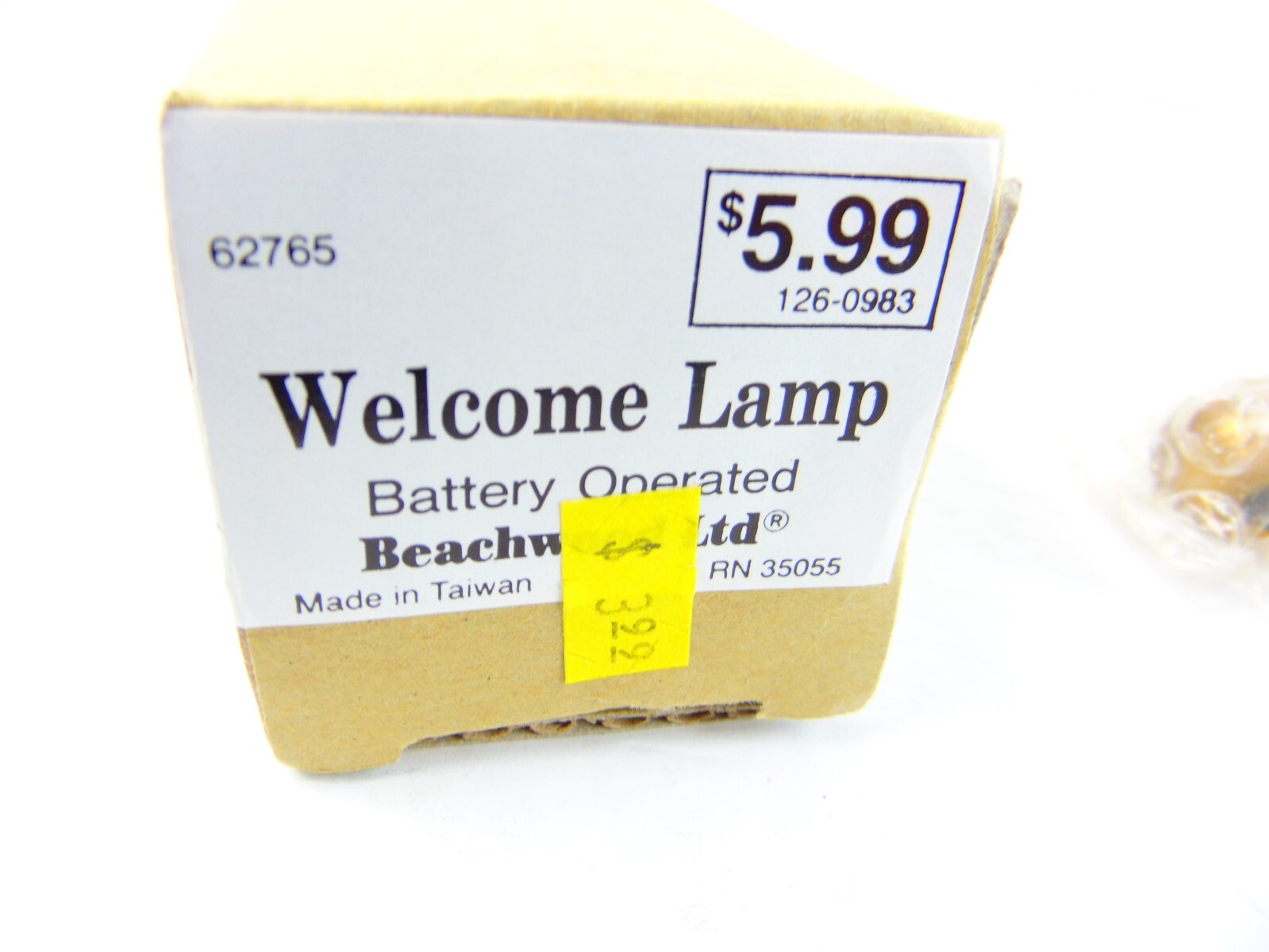 Vintage Beachwood LTD 9" Battery Operated Welcome Lamp