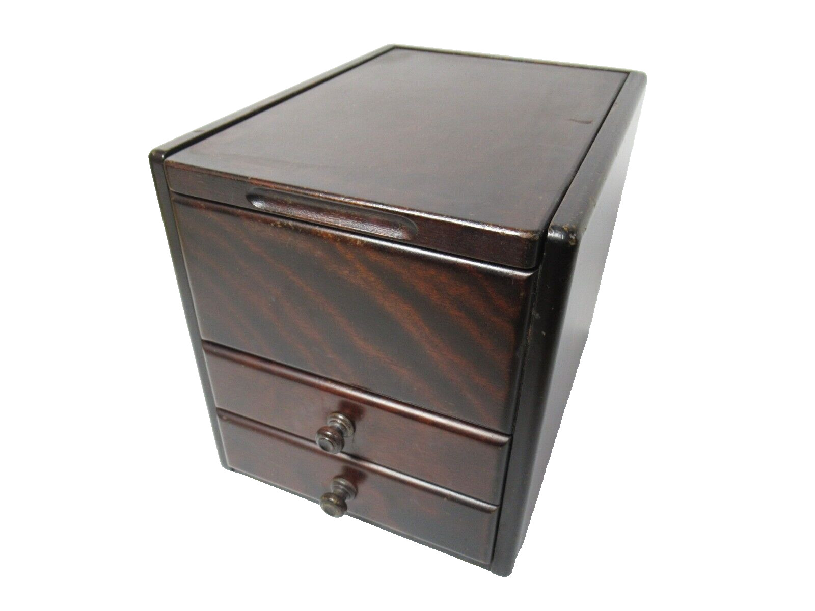 Cómoda de escritorio de madera lacada antigua japonesa