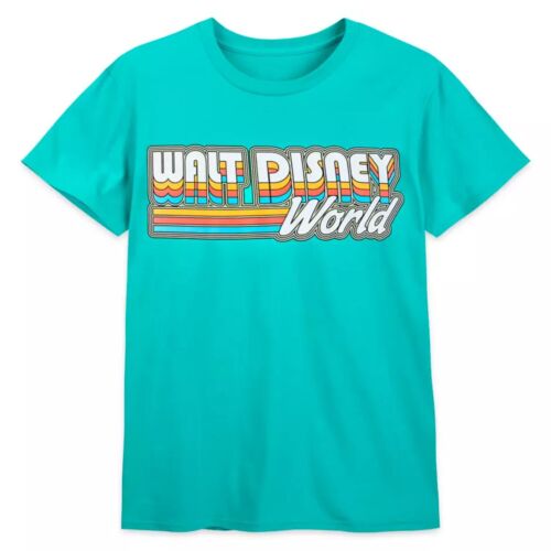 Walt Disney World Parks Pastel Retro Icon Logo T-Shirt Adult Size Medium NEW - Picture 1 of 3