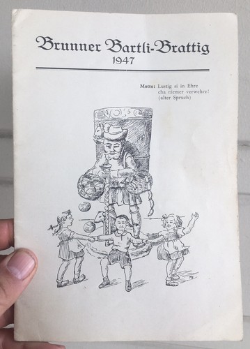 1947 Brunner, Switzerland CARNIVAL Festival Booklet in German: Bartli-Brattig