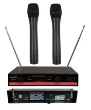 STARAUDIO Dual Channel VHF Handheld Wireless Microphone System 2CH Church Mic