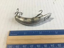 Vintage Lazy Ike - 2 Flat Fish Crank Bait Fishing Lure .