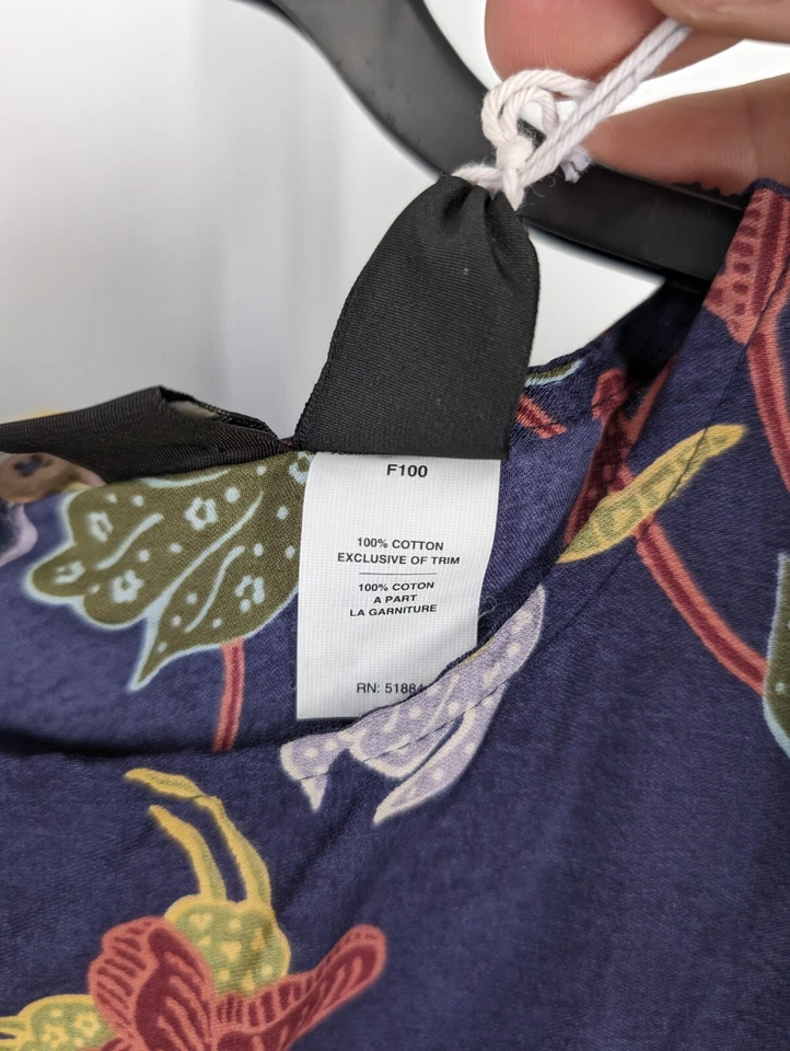 Pataloha Patagonia 连衣裙 8 码蓝色无袖夏威夷花卉蜡染葡萄牙 — 第 4/4 张图片