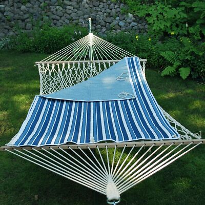 Algoma 2951-135142 Quilted Hammock Pad, Tropical Palm Blue Multi