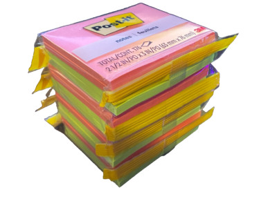 3M Post-it Notes Duo Color - 4 Packs (176 Sheets Per Pack), Pink / Lime Green