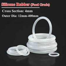 Food Grade White Silicone Rubber O Rings CS 4mm OD 12-400mm Seals O-Ring Washer