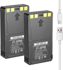 2-Pack New Rechargeable Battery Replacement For SPYPOINT LIT-22 Pro Trail Camera