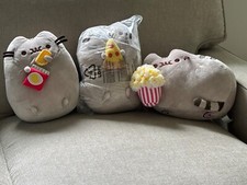 Set of 3 Gund Pusheen Plush 9-10" - Pizza, Popcorn, Chips