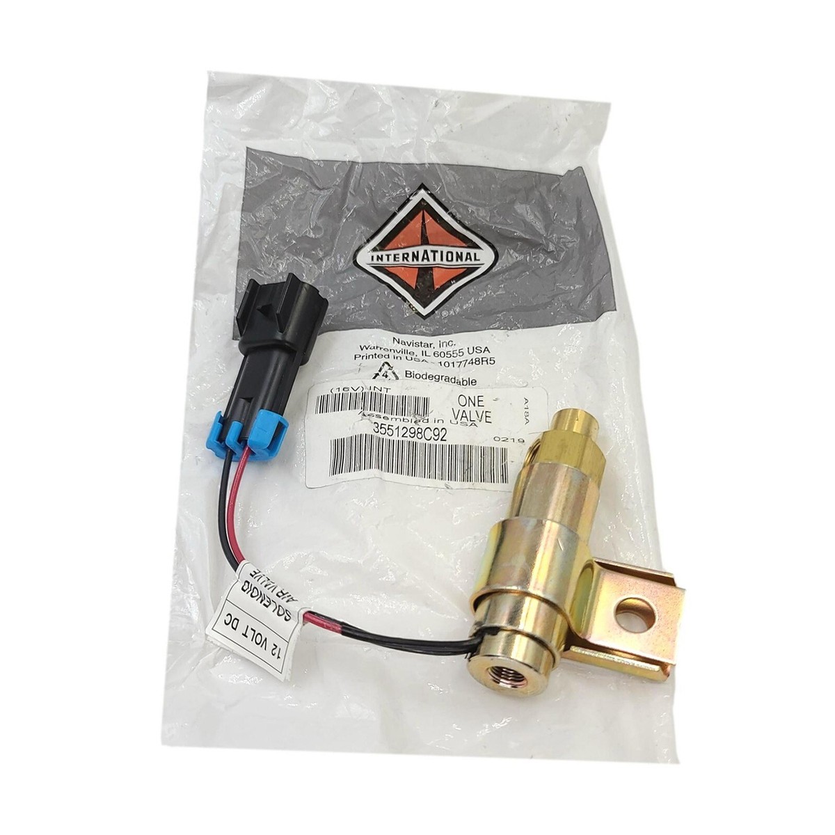 International Fan Clutch Solenoid 3551298C92 | OEM