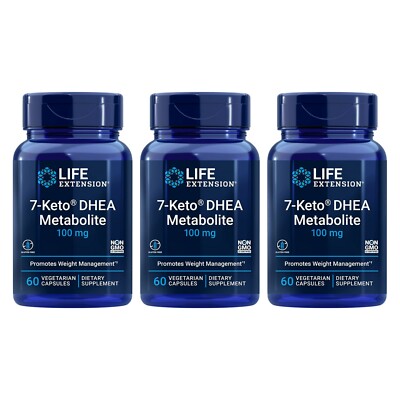 Life Extension 7-Keto DHEA Metabolite 100mg Healthy Body Weight 60 Capsule 3Pack