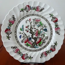 **INDIAN TREE (1) 10” DINNER PLATE MYOTT FINE STAFFORDSHIRE WARE ENGLAND-#4-R6-R