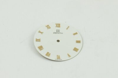 ZENITH ZIFFERBLATT HERREN UHR 28MM RAR WEISS VINTAGE STAHL/GOLD