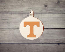 Tennessee "T" wood ornament - University of Tennessee - Volunteers Christmas Orn