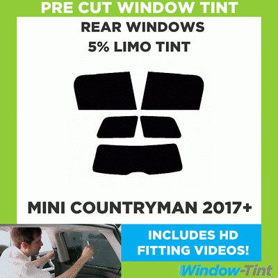 Pre Cut Window Tint for Mini Countryman 2017+ 5% Limo Black Rear Tinting Film