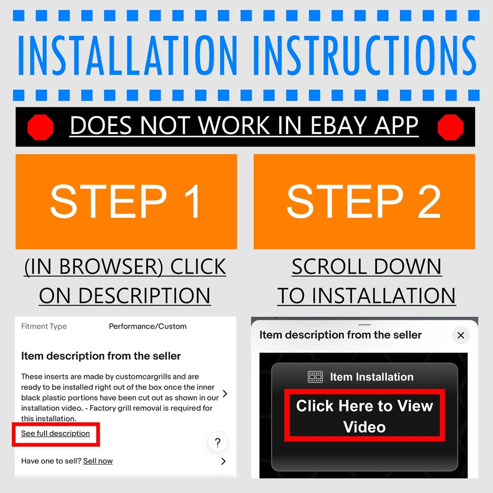 CCG MESH GRILL 插件 适用于 06-08 三菱 ECLIPSE 钻石格栅黑色 — 第 2/4 张图片