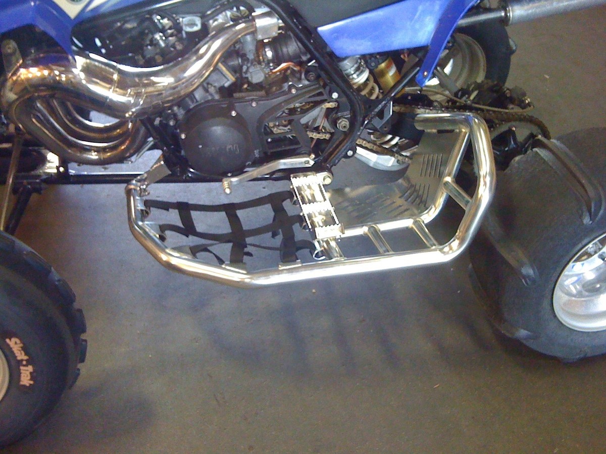 Yamaha Banshee YFZ 350 Nerf Bars Pro Peg Alba Racing Silver Blue