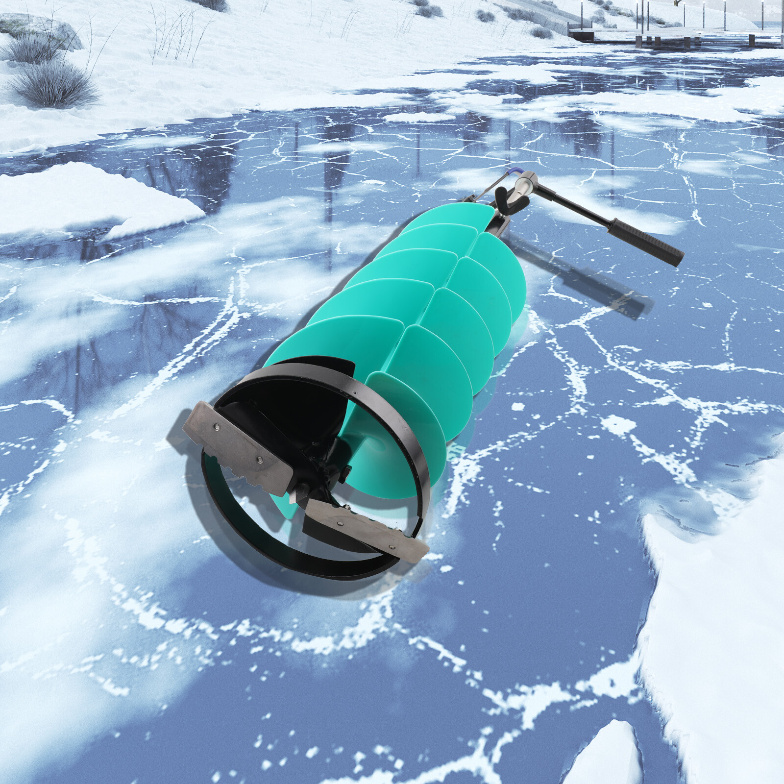 8 Ice Drill Auger Nylon Ice Auger Bit Drill Adapter Ice Fishing Extension Rod US