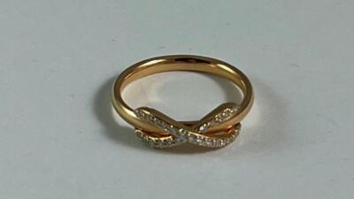 Tiffany & Co. Infinity Ring with Diamonds 18 Karat Rose Gold