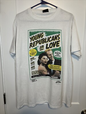 L - Vintage 80s Fun-O-Rama Republicans In Love Single Stitch Shirt