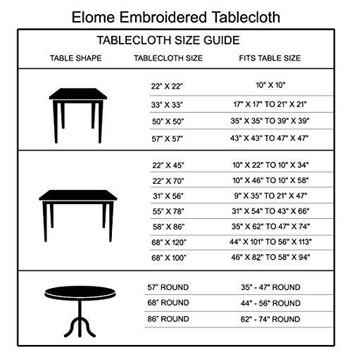 Flower Embroidered Classic Tablecloth, Rectangular 85X150CM(33"X57") Red Rose - Picture 3 of 7