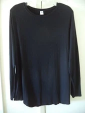 Must Have Old Navy Black Scoop Luxe Long Sleeve Rayon T-shirt XL 16 18 1X XLarge