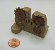 Vintage Lego Duplo Gold Metallic Block W/ Gears 2003 Robots Part