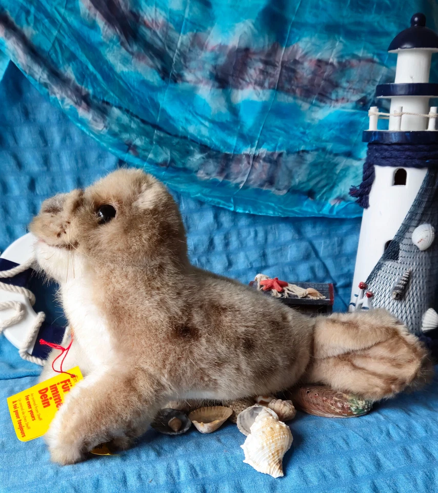 Steiff ROBBY Seehund 1175/14 Nerzimit./Webp./formgesch./abwaschb./14 cm/KFS-NEU - Bild 2 von 4