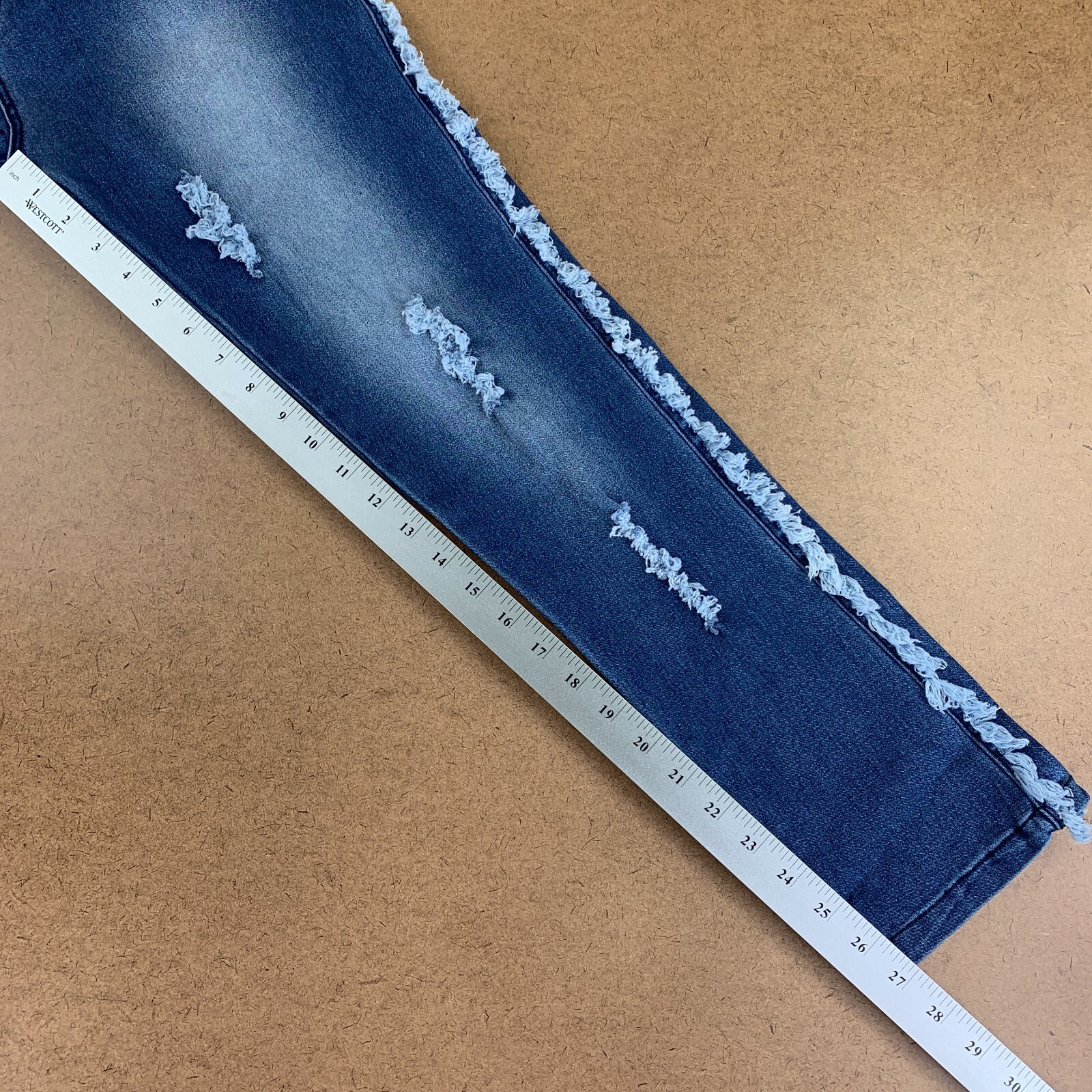 Glory Colombia Juniors Size 13 Blue Medium Wash Distressed Denim Jeggings NWT