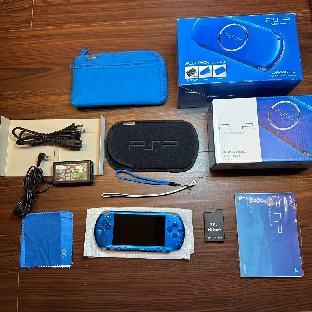 PSP3000番本体　限定品　美品 PSP 3000 Value Pack Vibrant Blue 1767 From Japan
