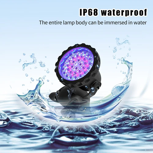 Lot 8 Submersible 36 LED RGB Pond Spot Lights for Underwater Pool Fountain IP68 - Picture 7 of 11