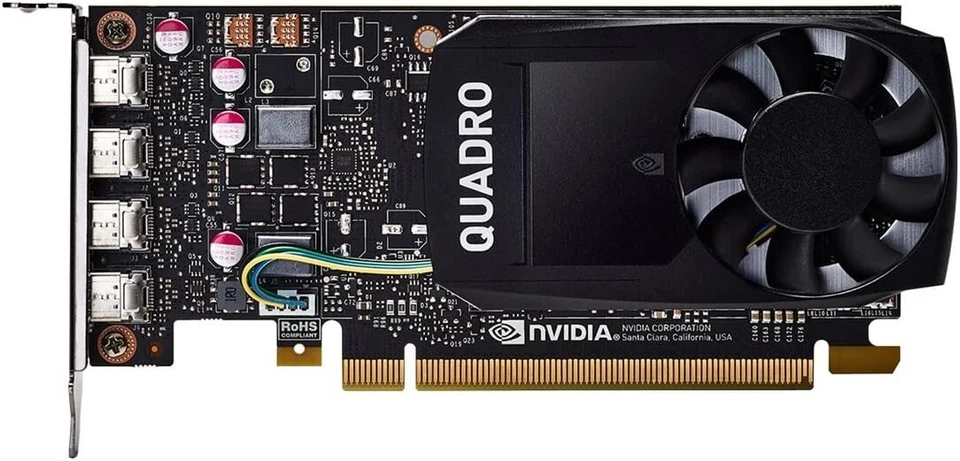 HP nVIDIA Quadro P1000 4GB GDDR5 PCIe 3.0 x16 4 mini-DP 919987-002 L85879-001 - Image 2 of 4