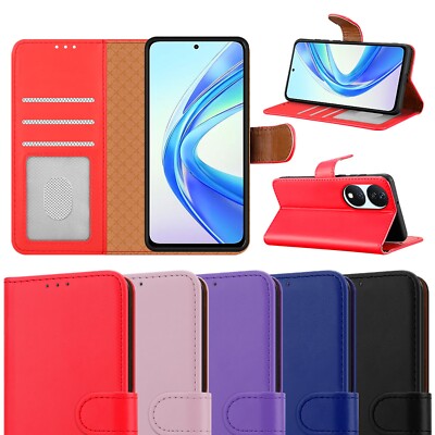 Hülle für Honor 90 Smart / Honor X7B Leder Wallet Flip RFID Stoßfest Cover