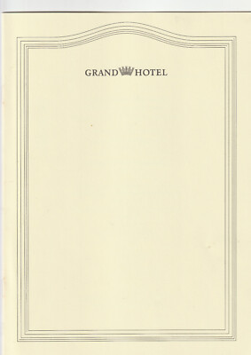 DDR Berlin Interhotel GRAND HOTEL Getränkekarte  Original von 1987