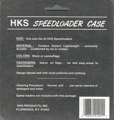 HKS Camo Double Speedloader Case - Cordura Nylon Holder For Competitive Shooting