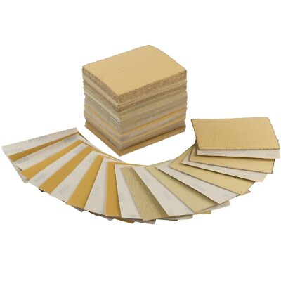 1/4 Sandpaper Sheets 5.5'' x 4.5'' Hoop and Loop P40-1000 Sandpaper Sheets 100PCS