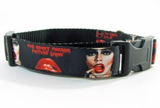 Rocky Horror Show dog collar handmade adjustable buckle collar 1" wide or leash
