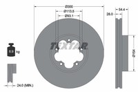 2Er-Set 2Er Set Bremsscheibe Textar 92231500 Ford 1543340 Ford 2256891